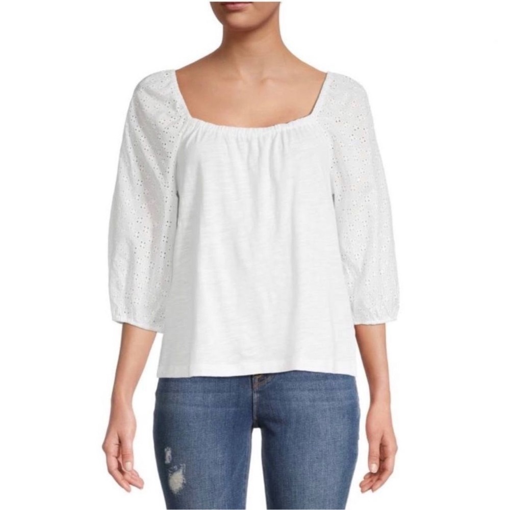 Sanctuary White Eyelet Blouse